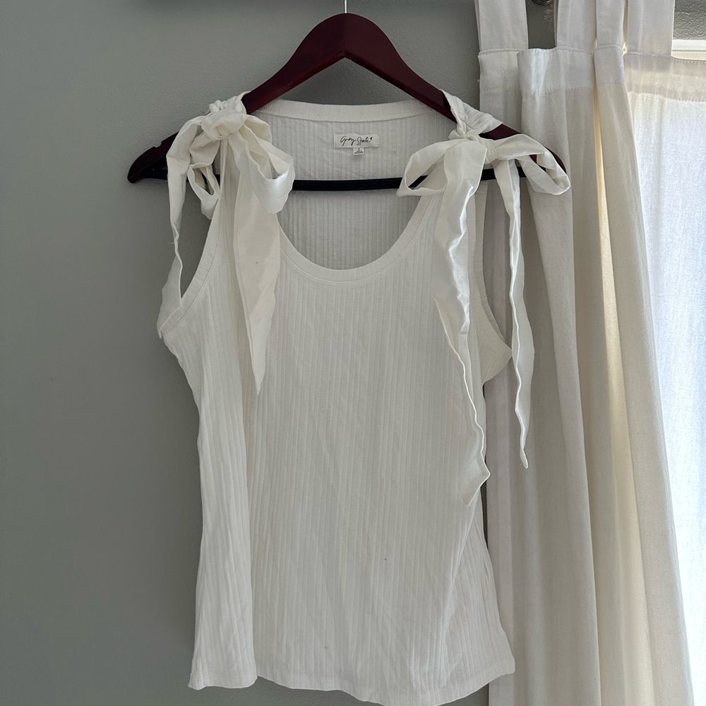 White tank - bow straps